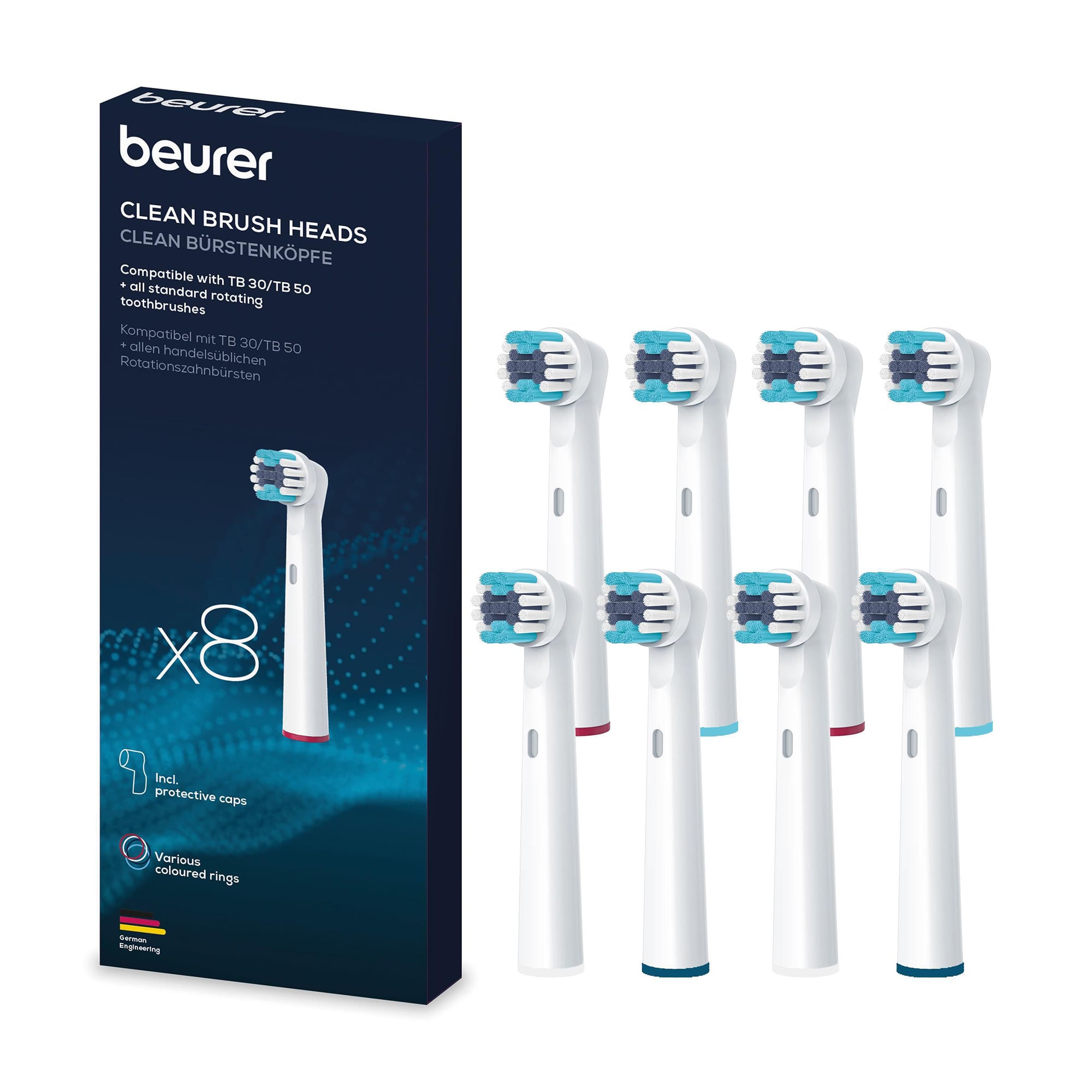 Насадка для зубної щітки Beurer Clean Brush Heads TB 30/50, 8 шт